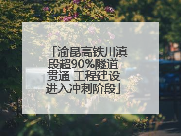 渝昆高铁川滇段超90%隧道贯通 工程建设进入冲刺阶段