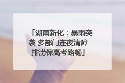 湖南新化：暴雨突袭 多部门连夜清障排涝保高考路畅