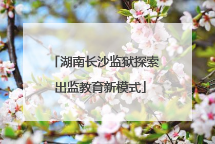 湖南长沙监狱探索出监教育新模式