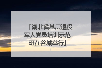 湖北省基层退役军人党员培训示范班在谷城举行