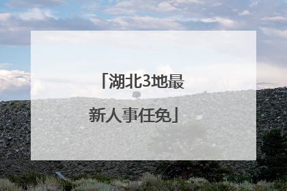 湖北3地最新人事任免