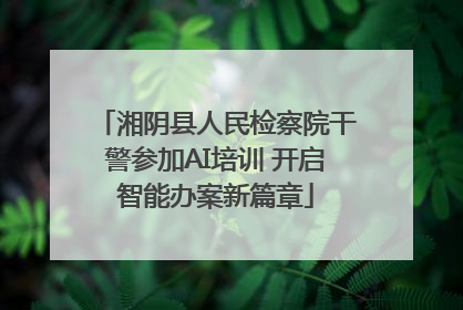湘阴县人民检察院干警参加AI培训 开启智能办案新篇章