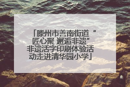 滕州市善南街道“匠心聚 邂逅非遗”非遗活字印刷体验活动走进清华园小学
