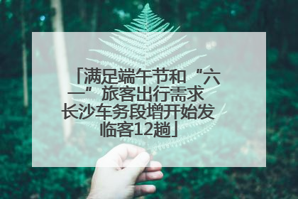满足端午节和“六一”旅客出行需求 长沙车务段增开始发临客12趟