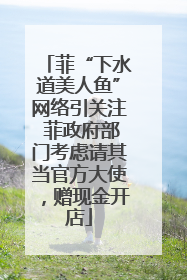 菲“下水道美人鱼”网络引关注 菲政府部门考虑请其当官方大使，赠现金开店