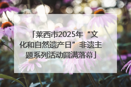 莱西市2025年“文化和自然遗产日”非遗主题系列活动圆满落幕