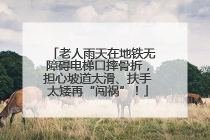 老人雨天在地铁无障碍电梯口摔骨折，担心坡道太滑、扶手太矮再“闯祸”！
