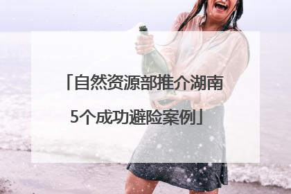 自然资源部推介湖南5个成功避险案例