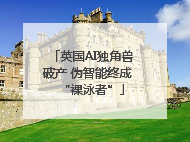 英国AI独角兽破产 伪智能终成“裸泳者”