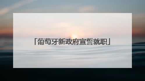 葡萄牙新政府宣誓就职