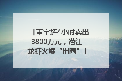 董宇辉4小时卖出3800万元，潜江龙虾火爆“出圈”