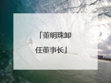 董明珠卸任董事长