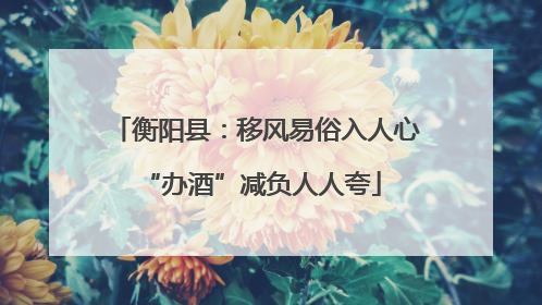 衡阳县：移风易俗入人心 “办酒”减负人人夸