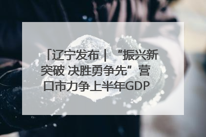 辽宁发布｜“振兴新突破 决胜勇争先”营口市力争上半年GDP增长6%左右