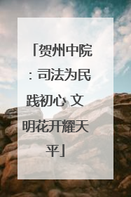 贺州中院：司法为民践初心 文明花开耀天平