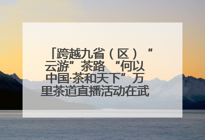 跨越九省（区）“云游”茶路 “何以中国·茶和天下”万里茶道直播活动在武夷山启动