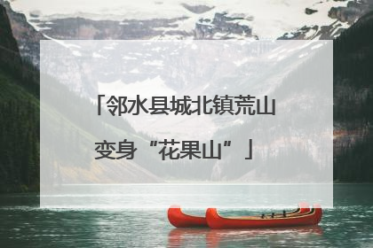 邻水县城北镇荒山变身“花果山”