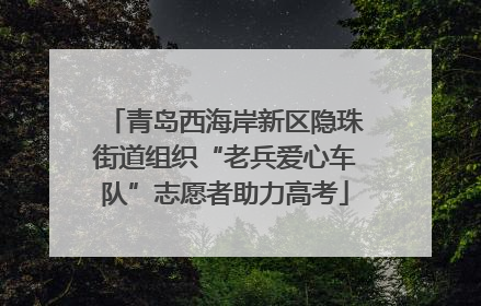 青岛西海岸新区隐珠街道组织“老兵爱心车队”志愿者助力高考