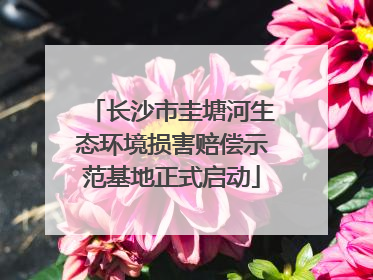 长沙市圭塘河生态环境损害赔偿示范基地正式启动