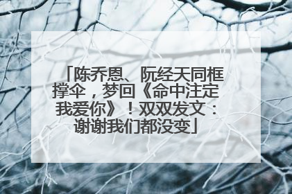 陈乔恩、阮经天同框撑伞，梦回《命中注定我爱你》！双双发文：谢谢我们都没变