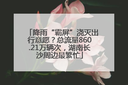 降雨“霸屏”浇灭出行意愿？总流量860.21万辆次，湖南长沙周边最繁忙