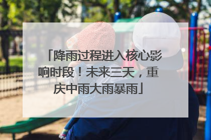 降雨过程进入核心影响时段！未来三天，重庆中雨大雨暴雨