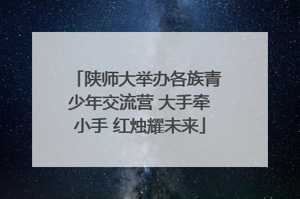 陕师大举办各族青少年交流营 大手牵小手 红烛耀未来