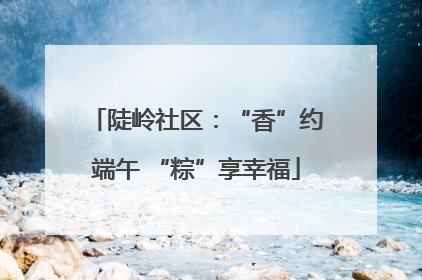 陡岭社区：“香”约端午 “粽”享幸福