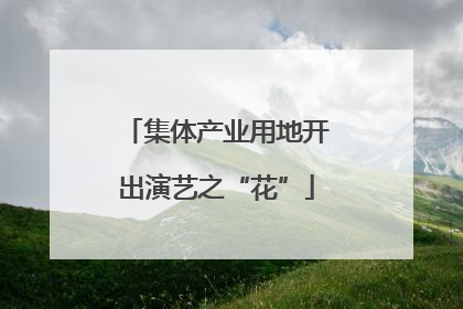 集体产业用地开出演艺之“花”