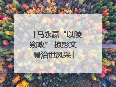 马永嬴“以陵窥政” 掠影文景治世风采