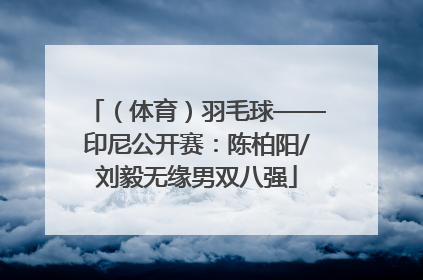 （体育）羽毛球——印尼公开赛：陈柏阳/刘毅无缘男双八强