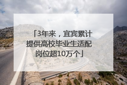 3年来，宜宾累计提供高校毕业生适配岗位超10万个