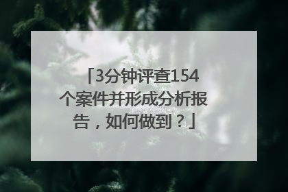3分钟评查154个案件并形成分析报告，如何做到？