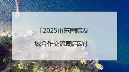 2025山东国际友城合作交流周启动
