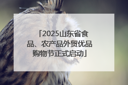 2025山东省食品、农产品外贸优品购物节正式启动
