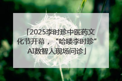 2025李时珍中医药文化节开幕，“哈喽李时珍”AI数智人现场问诊