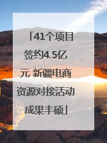 41个项目签约4.5亿元 新疆电商资源对接活动成果丰硕